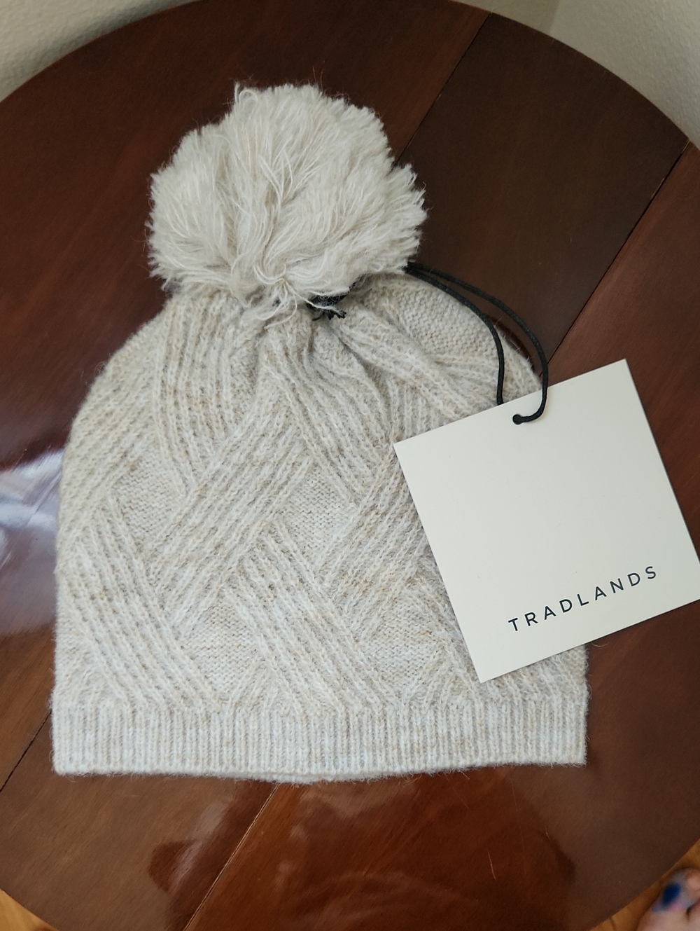 NWT Tradlands Orchard Pom Pom Beanie - Oatmeal Heather